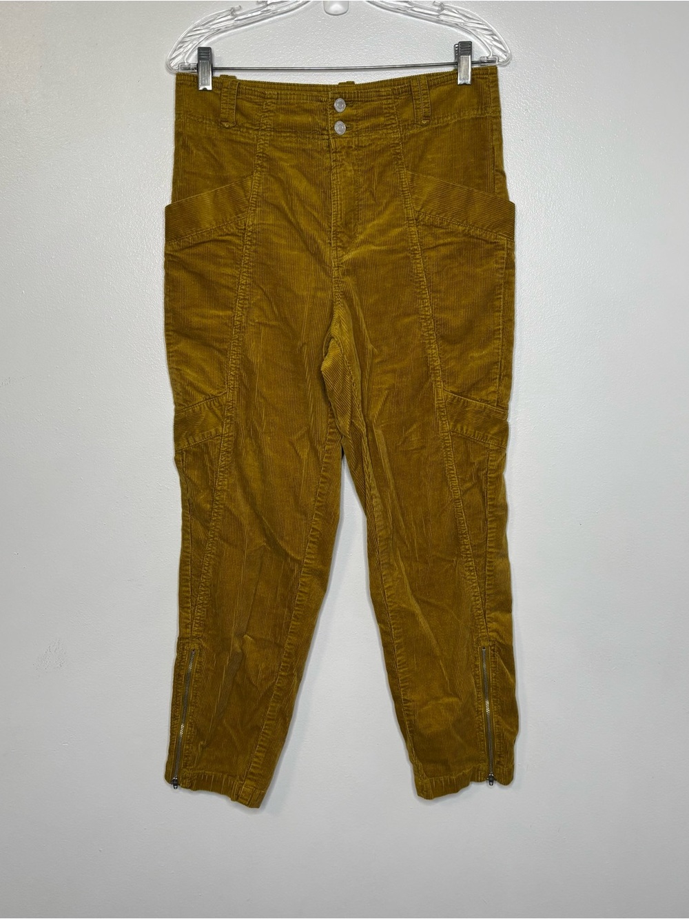 Anthropologie Pilcro Green Slim Corduroy Cargo Pants Size 29